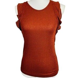 Madewell Flutter Sleeve Sparkle Knit Tank Blouse Size XXS